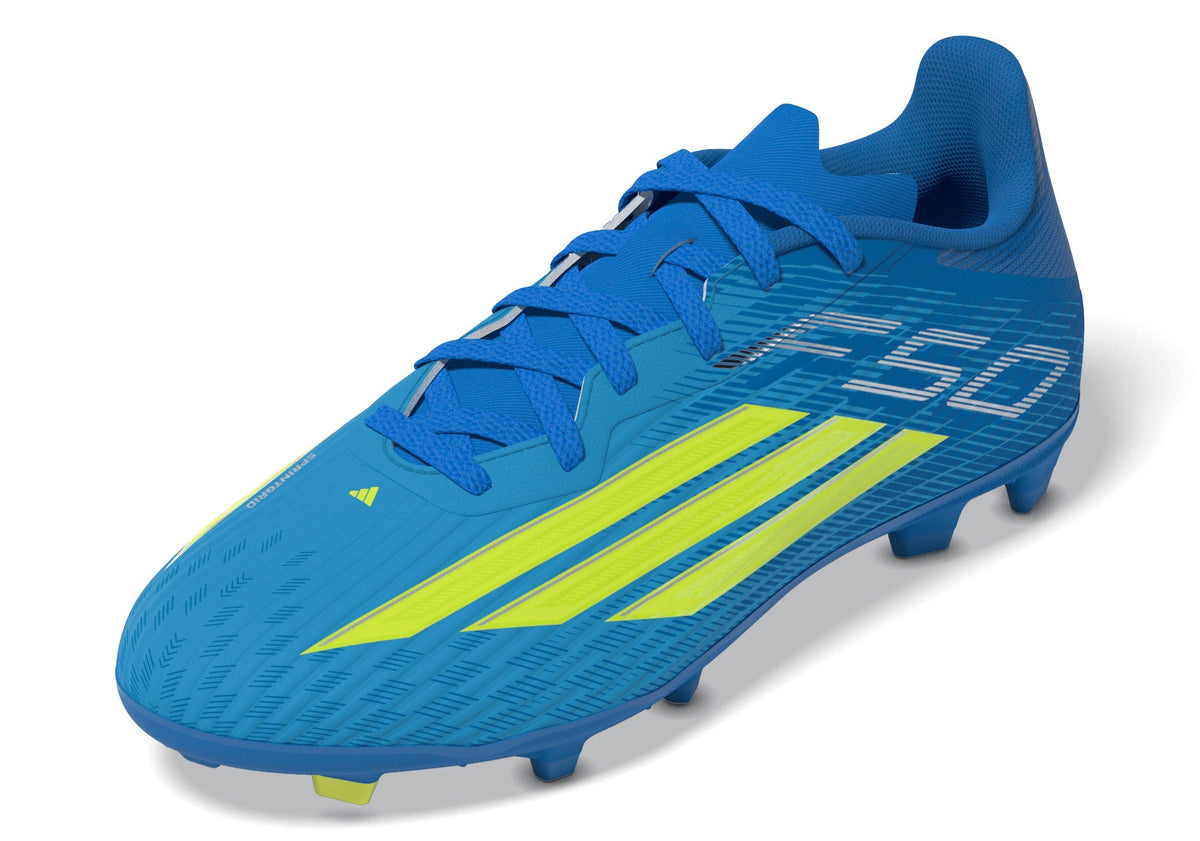 2026 New Arrival adidas F50 League FG/MG Firm Ground/Multi Ground Youth Soccer Cleats - Blue/Yellow/Aqua wholesalehk.shop