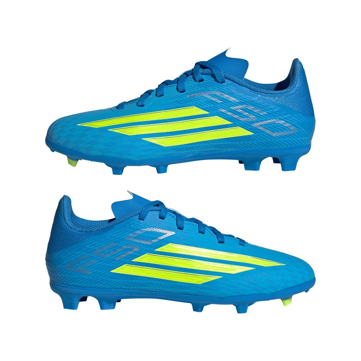 2026 New Arrival adidas F50 League FG/MG Firm Ground/Multi Ground Youth Soccer Cleats - Blue/Yellow/Aqua wholesalehk.shop