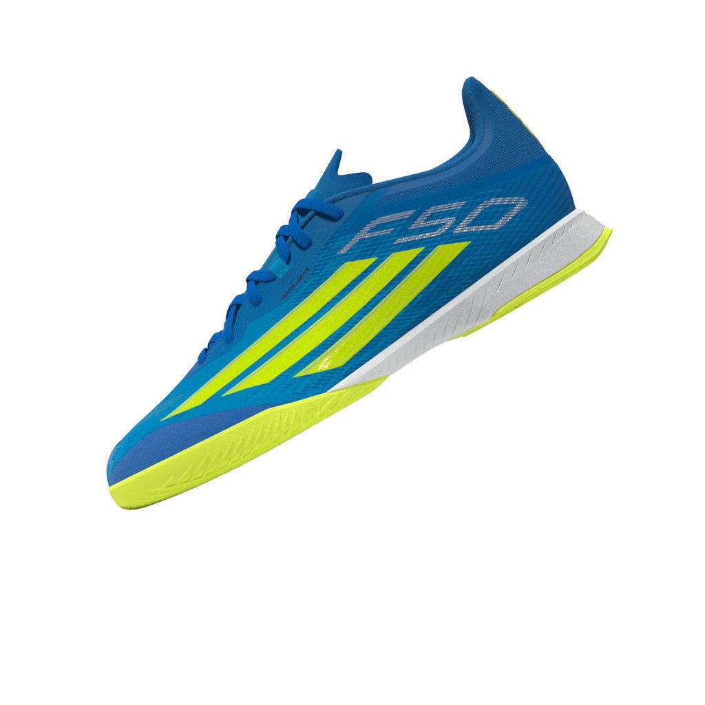 2026 New Arrival adidas F50 League IN Indoor Men's Soccer Shoes - Blue/Yellow/Aqua wholesalehk.shop