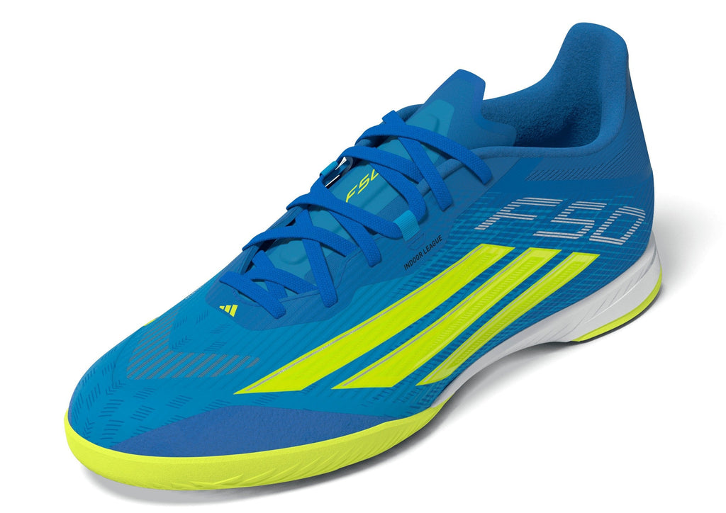 2026 New Arrival adidas F50 League IN Indoor Men's Soccer Shoes - Blue/Yellow/Aqua wholesalehk.shop