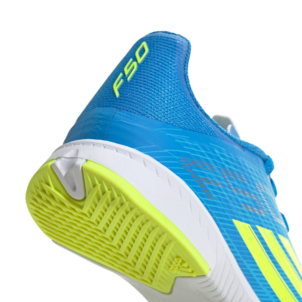 2026 New Arrival adidas F50 League IN Indoor Youth Soccer Shoes - Blue/Yellow/Aqua wholesalehk.shop