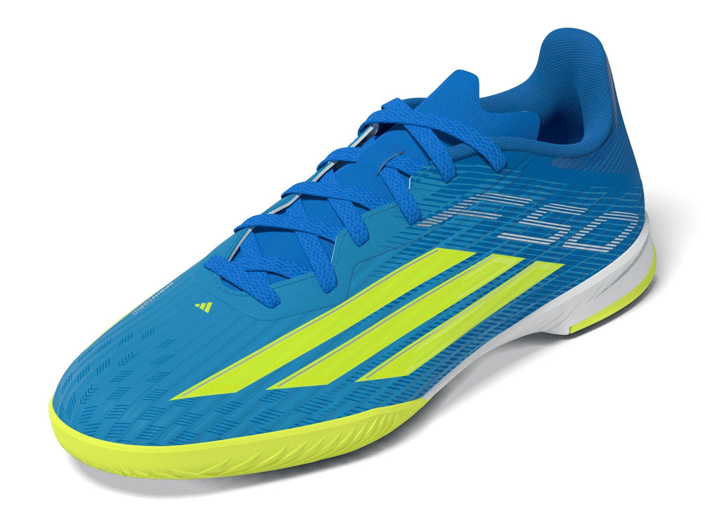 2026 New Arrival adidas F50 League IN Indoor Youth Soccer Shoes - Blue/Yellow/Aqua wholesalehk.shop