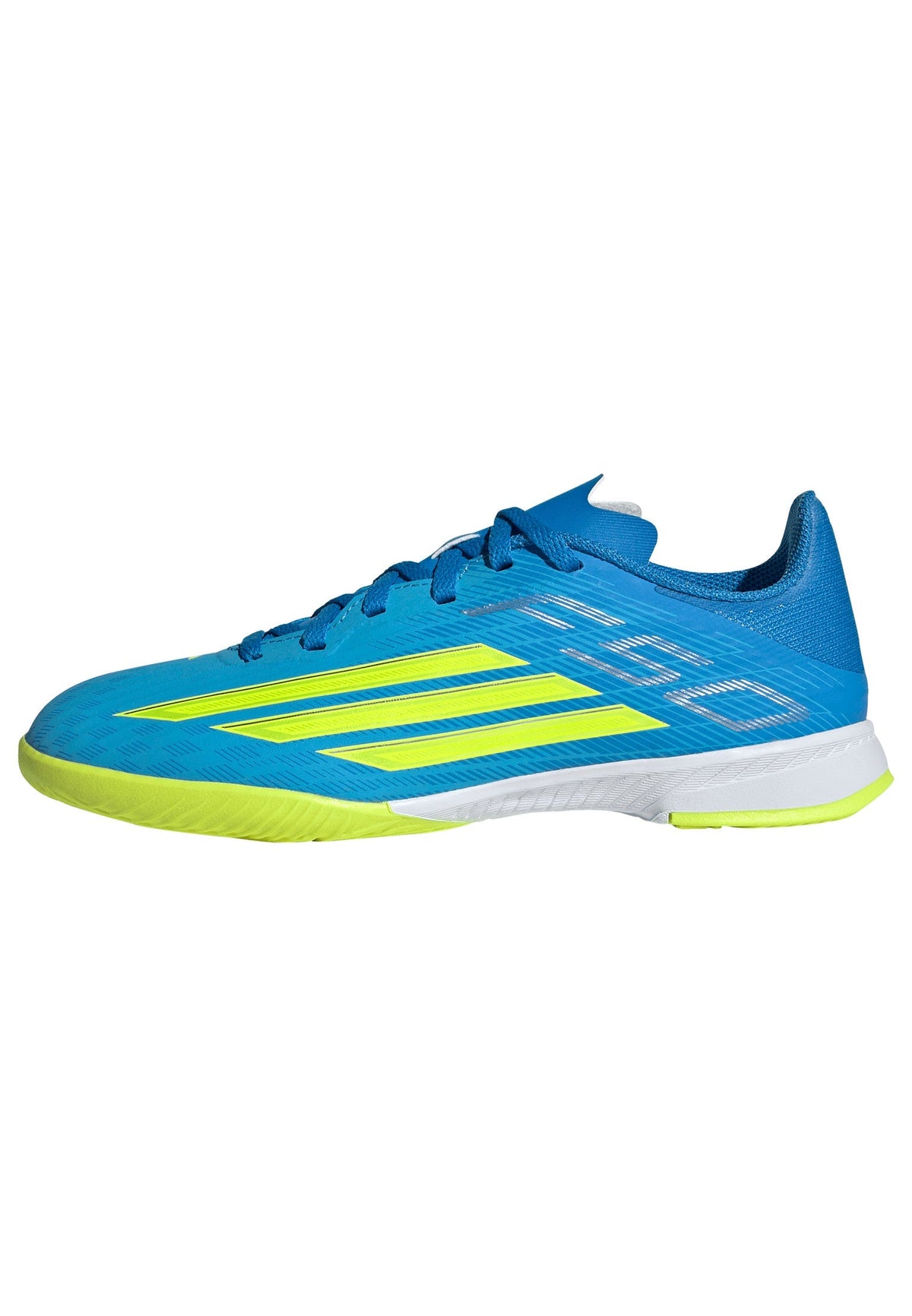 2026 New Arrival adidas F50 League IN Indoor Youth Soccer Shoes - Blue/Yellow/Aqua wholesalehk.shop