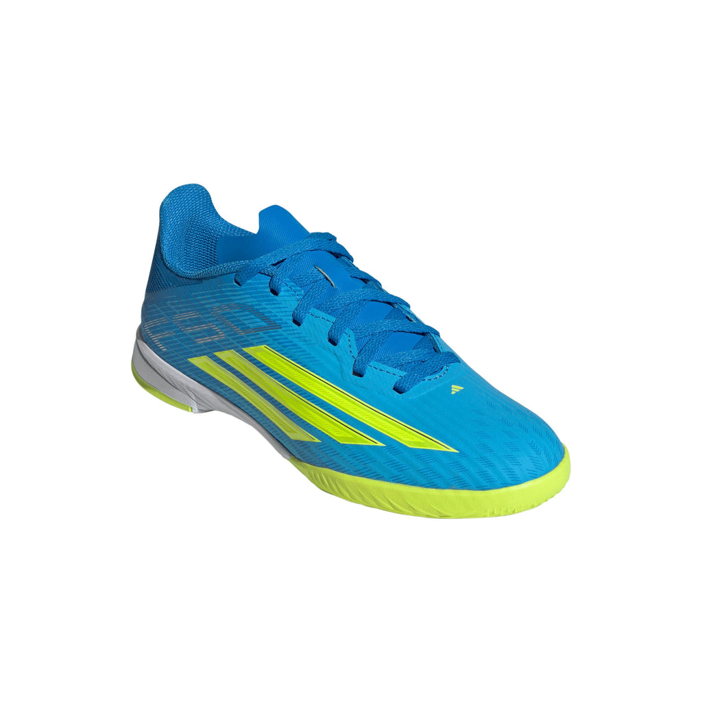 2026 New Arrival adidas F50 League IN Indoor Youth Soccer Shoes - Blue/Yellow/Aqua wholesalehk.shop