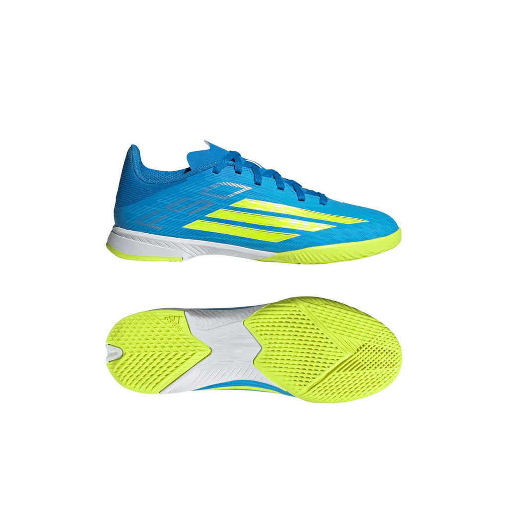 2026 New Arrival adidas F50 League IN Indoor Youth Soccer Shoes - Blue/Yellow/Aqua wholesalehk.shop