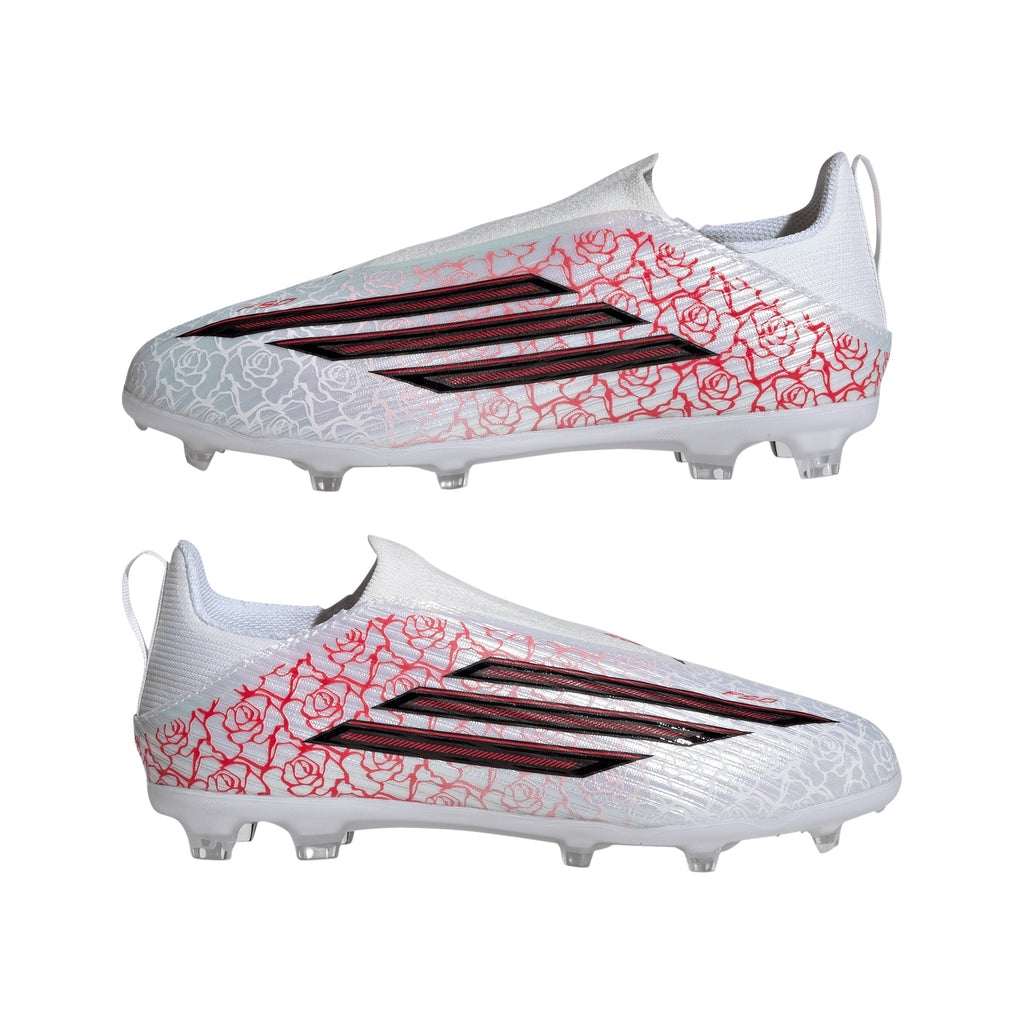 2026 New Arrival adidas F50 League Laceless FG Firm Ground Youth Soccer Cleats - White/Black/Red wholesalehk.shop