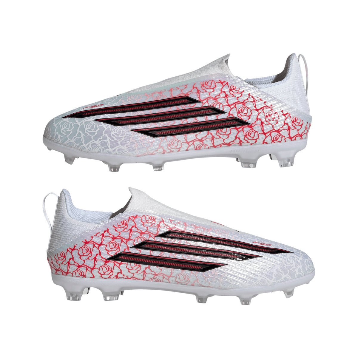 2026 New Arrival adidas F50 League Laceless FG Firm Ground Youth Soccer Cleats - White/Black/Red wholesalehk.shop