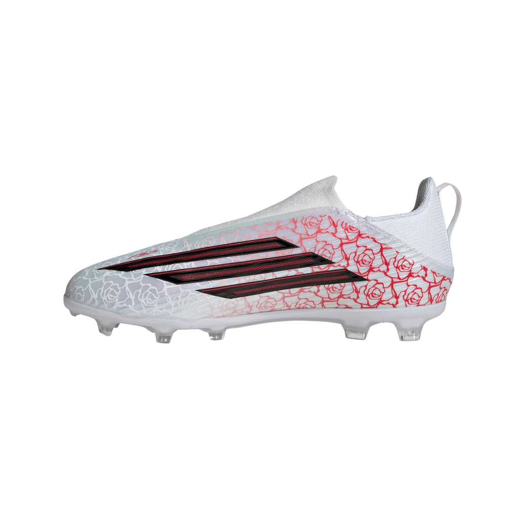 2026 New Arrival adidas F50 League Laceless FG Firm Ground Youth Soccer Cleats - White/Black/Red wholesalehk.shop