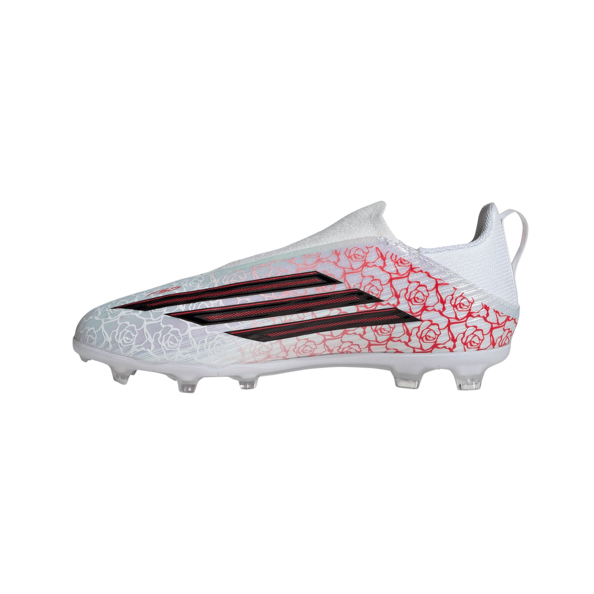 2026 New Arrival adidas F50 League Laceless FG Firm Ground Youth Soccer Cleats - White/Black/Red wholesalehk.shop