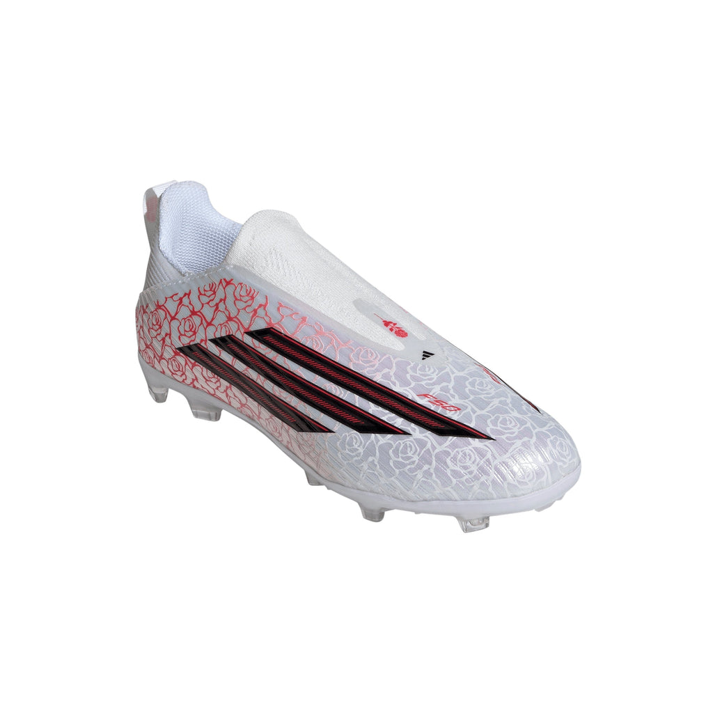 2026 New Arrival adidas F50 League Laceless FG Firm Ground Youth Soccer Cleats - White/Black/Red wholesalehk.shop