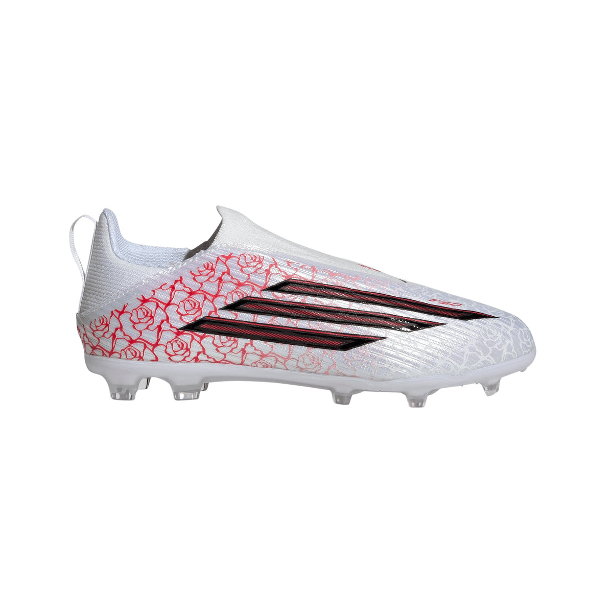 2026 New Arrival adidas F50 League Laceless FG Firm Ground Youth Soccer Cleats - White/Black/Red wholesalehk.shop