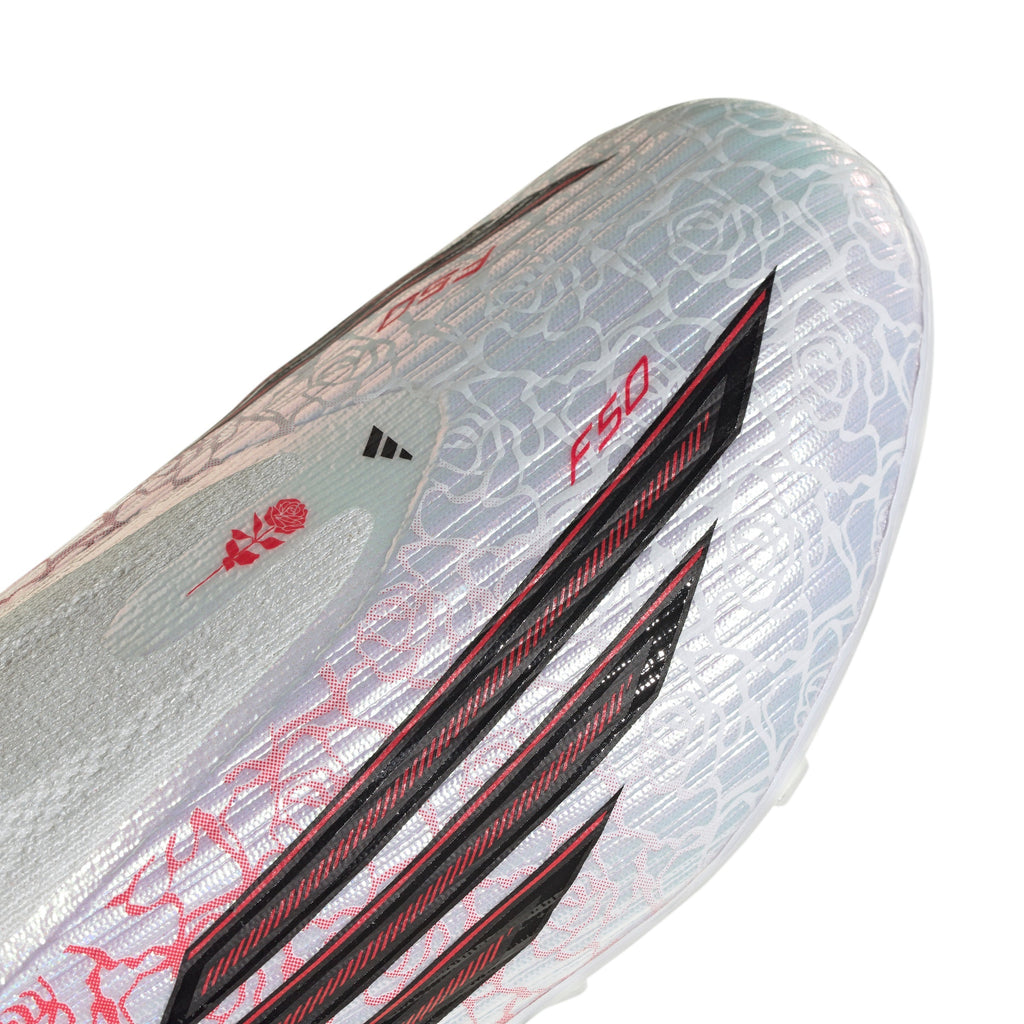 2026 New Arrival adidas F50 League Laceless FG Firm Ground Youth Soccer Cleats - White/Black/Red wholesalehk.shop