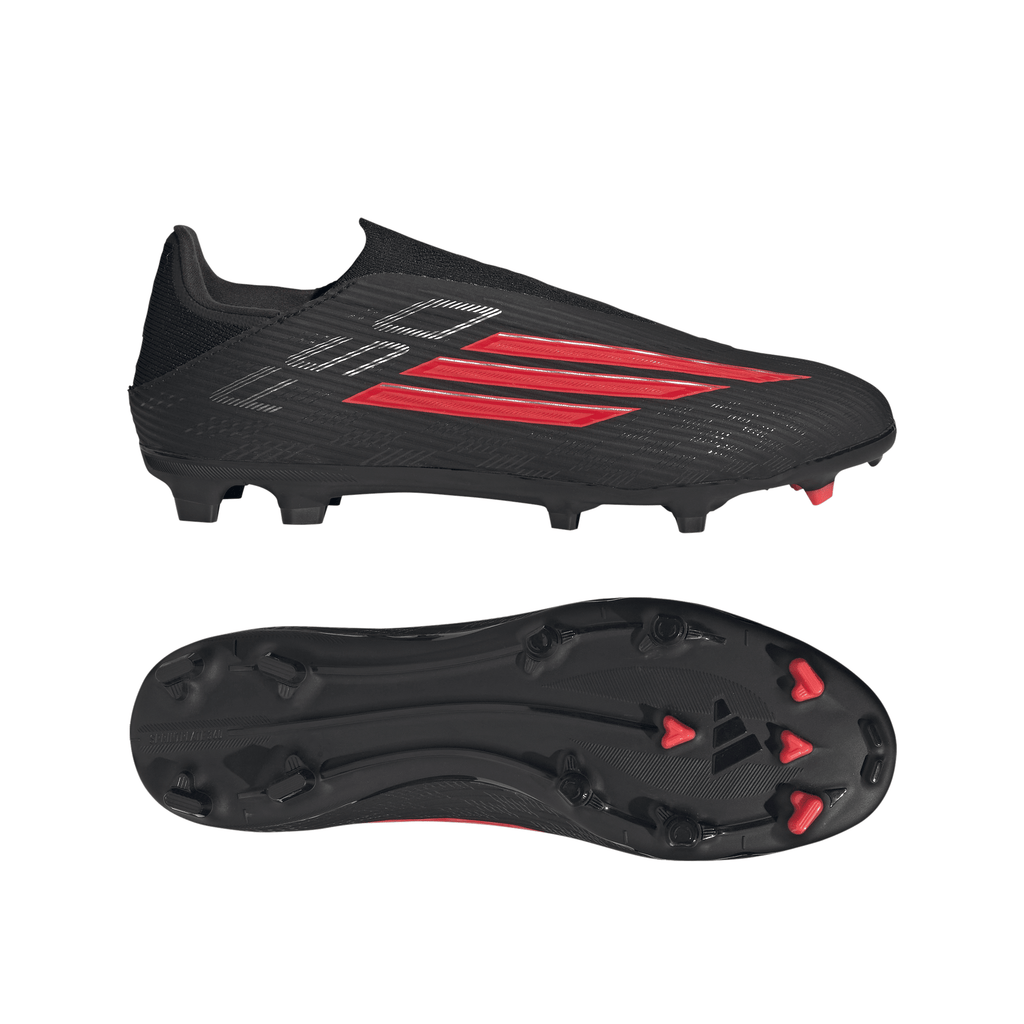 2026 New Arrival adidas F50 League Laceless FG/MG Firm Ground / Multi Ground Men´s Soccer Cleats - Black/Red wholesalehk.shop