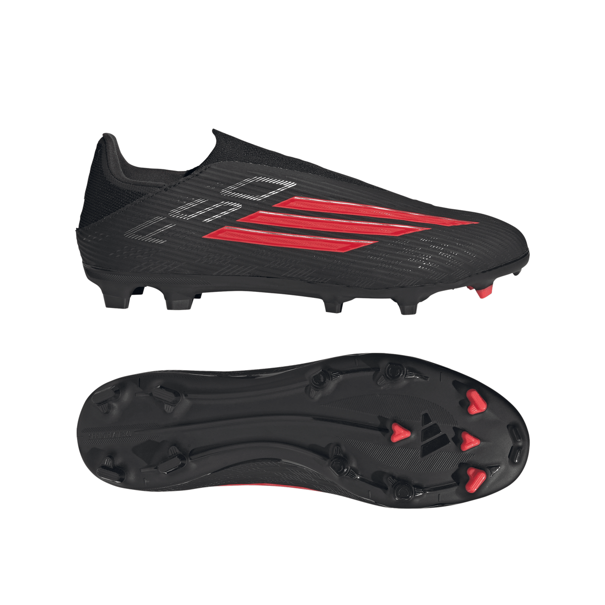 2026 New Arrival adidas F50 League Laceless FG/MG Firm Ground / Multi Ground Men´s Soccer Cleats - Black/Red wholesalehk.shop