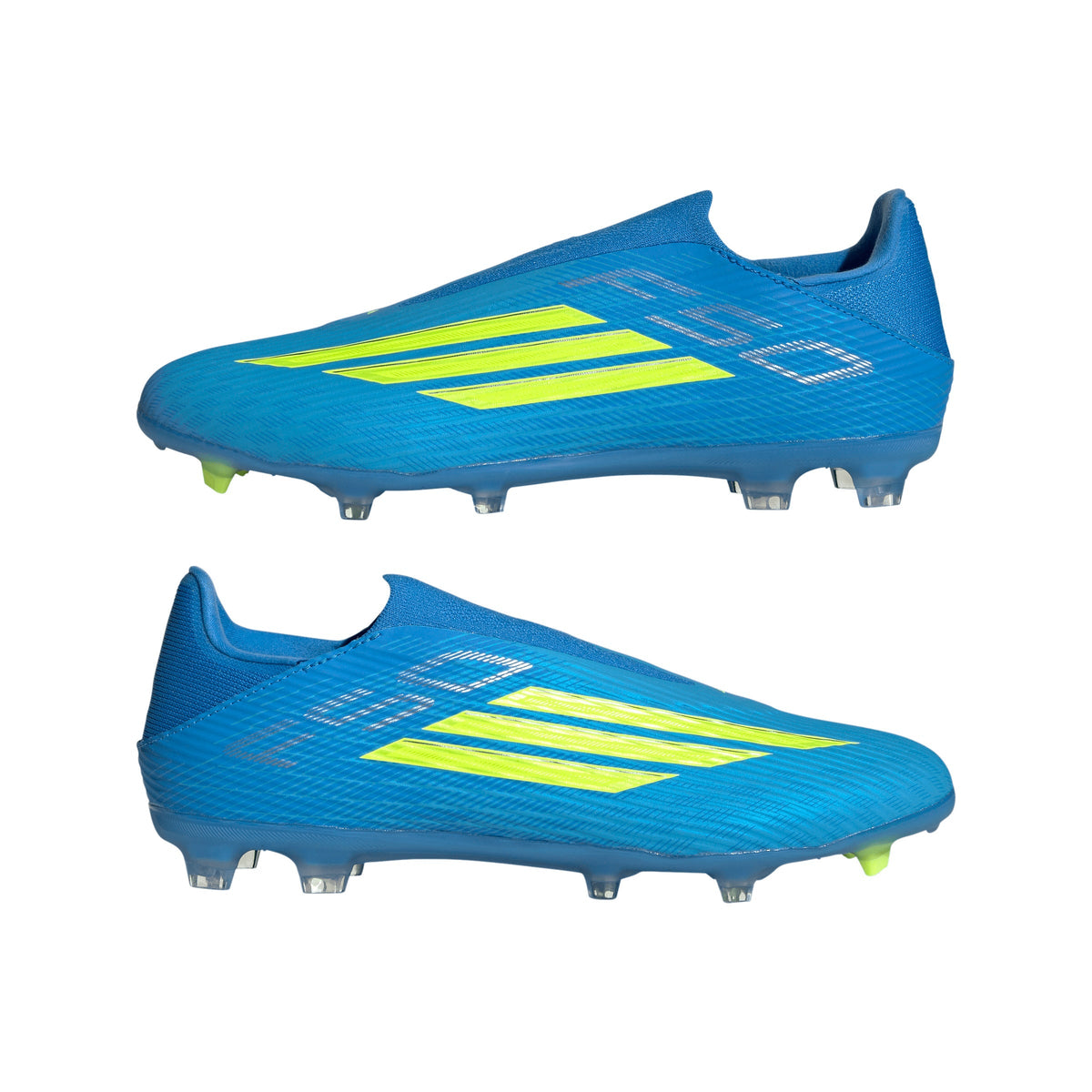 2026 New Arrival adidas F50 League Laceless FG/MG Firm Ground/Multi Ground Men's Soccer Cleats - Blue/Yellow/Aqua wholesalehk.shop