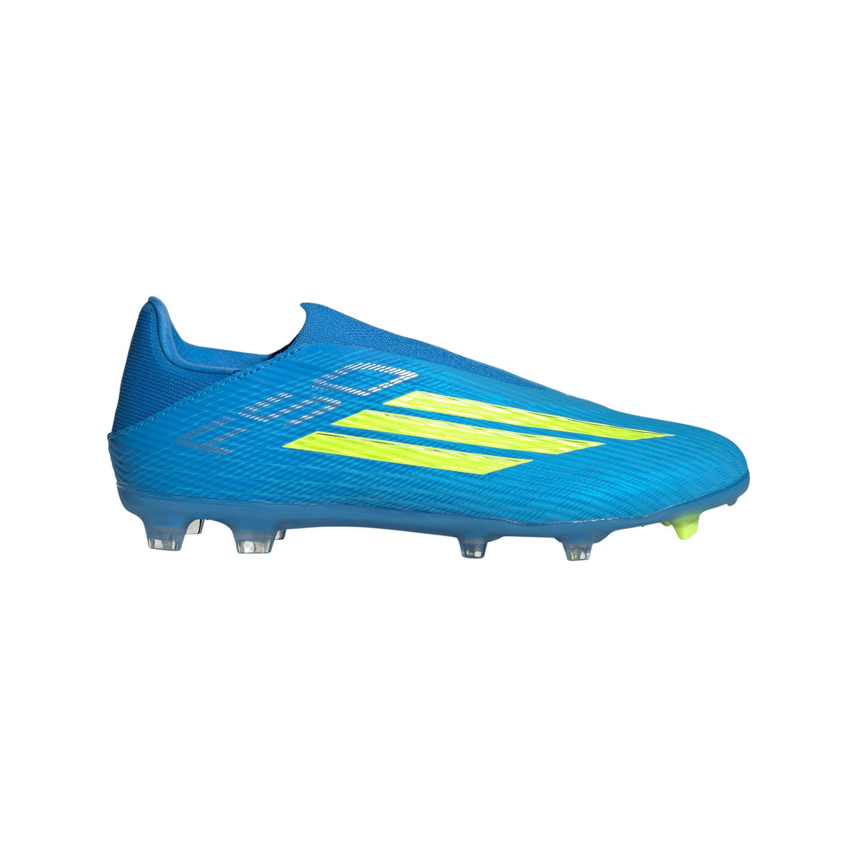 2026 New Arrival adidas F50 League Laceless FG/MG Firm Ground/Multi Ground Men's Soccer Cleats - Blue/Yellow/Aqua wholesalehk.shop