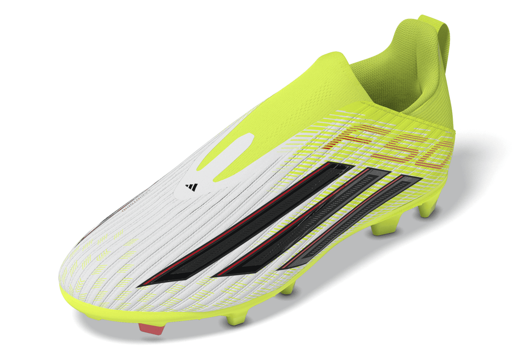 2026 New Arrival adidas F50 League Laceless FG/MG Firm Ground/Multi Ground Youth Soccer Cleats - Yellow/Black/Red wholesalehk.shop