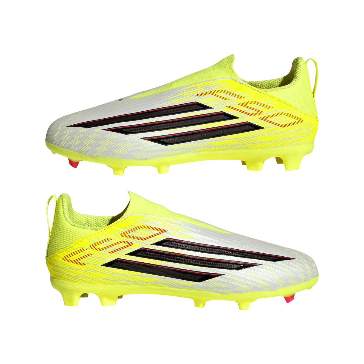 2026 New Arrival adidas F50 League Laceless FG/MG Firm Ground/Multi Ground Youth Soccer Cleats - Yellow/Black/Red wholesalehk.shop