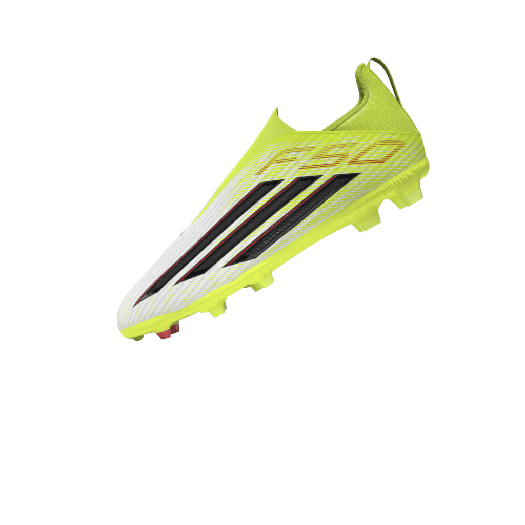 2026 New Arrival adidas F50 League Laceless FG/MG Firm Ground/Multi Ground Youth Soccer Cleats - Yellow/Black/Red wholesalehk.shop