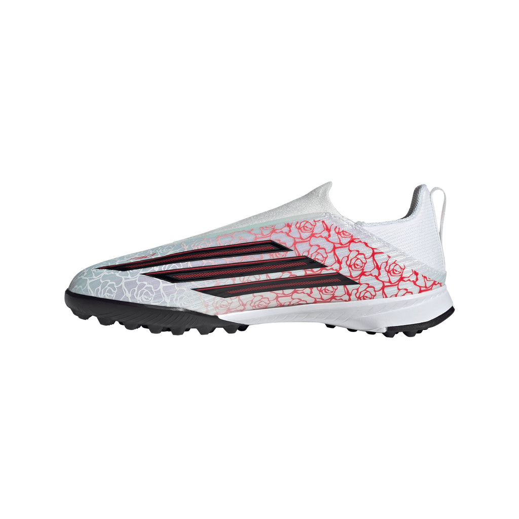 2026 New Arrival adidas F50 League Laceless TF Turf Youth Soccer Cleats - White/Black/Red wholesalehk.shop