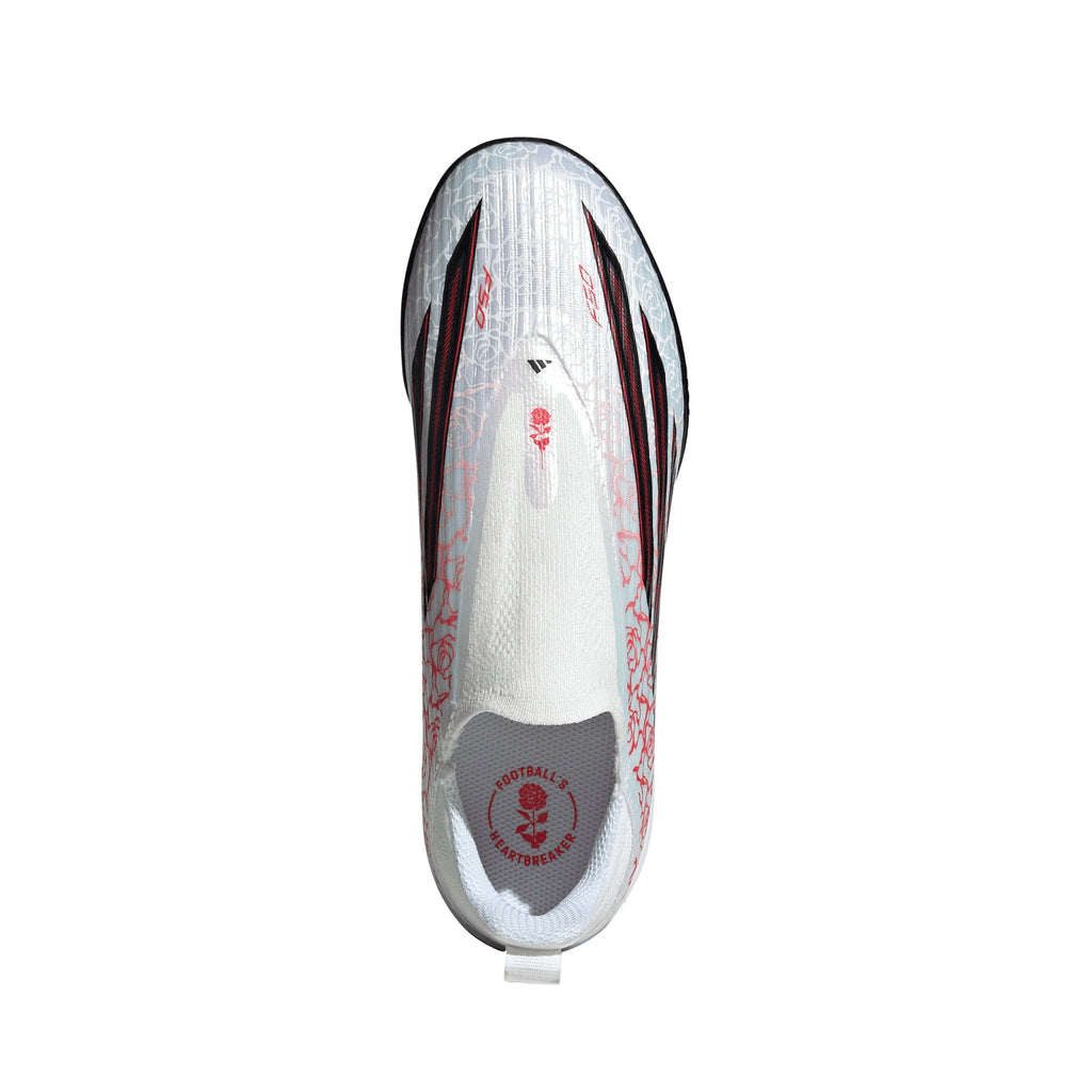 2026 New Arrival adidas F50 League Laceless TF Turf Youth Soccer Cleats - White/Black/Red wholesalehk.shop