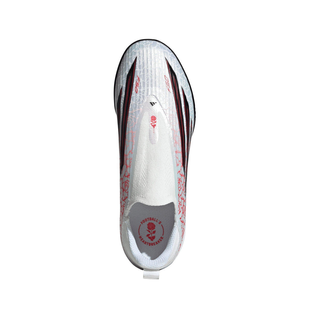 2026 New Arrival adidas F50 League Laceless TF Turf Youth Soccer Cleats - White/Black/Red wholesalehk.shop