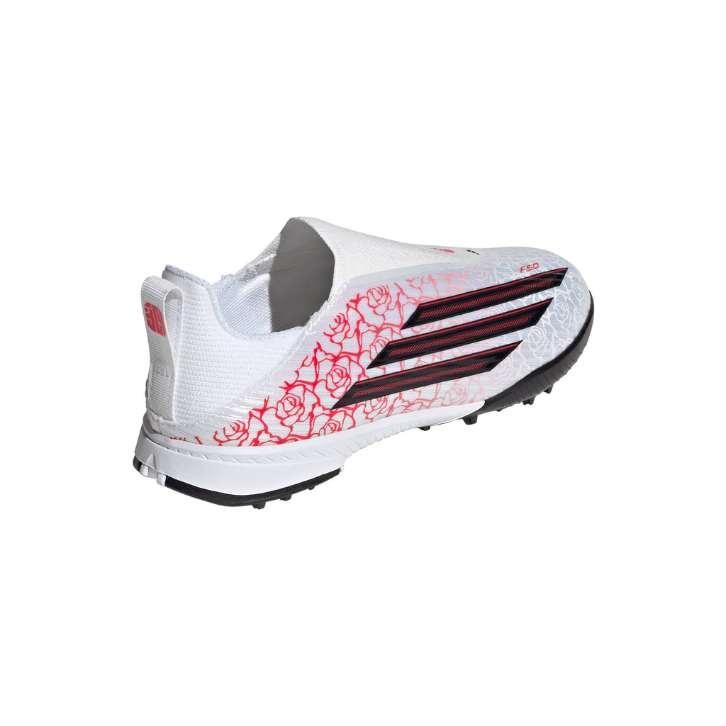 2026 New Arrival adidas F50 League Laceless TF Turf Youth Soccer Cleats - White/Black/Red wholesalehk.shop