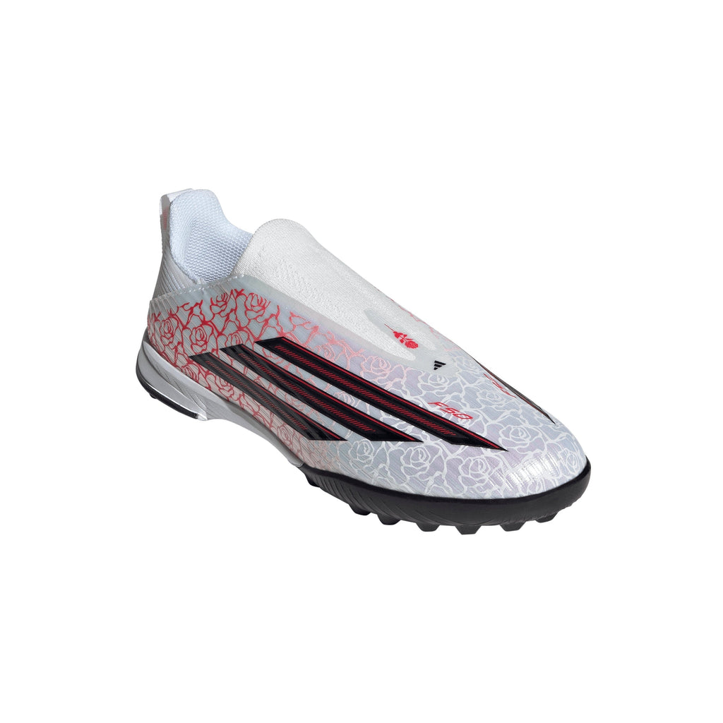 2026 New Arrival adidas F50 League Laceless TF Turf Youth Soccer Cleats - White/Black/Red wholesalehk.shop