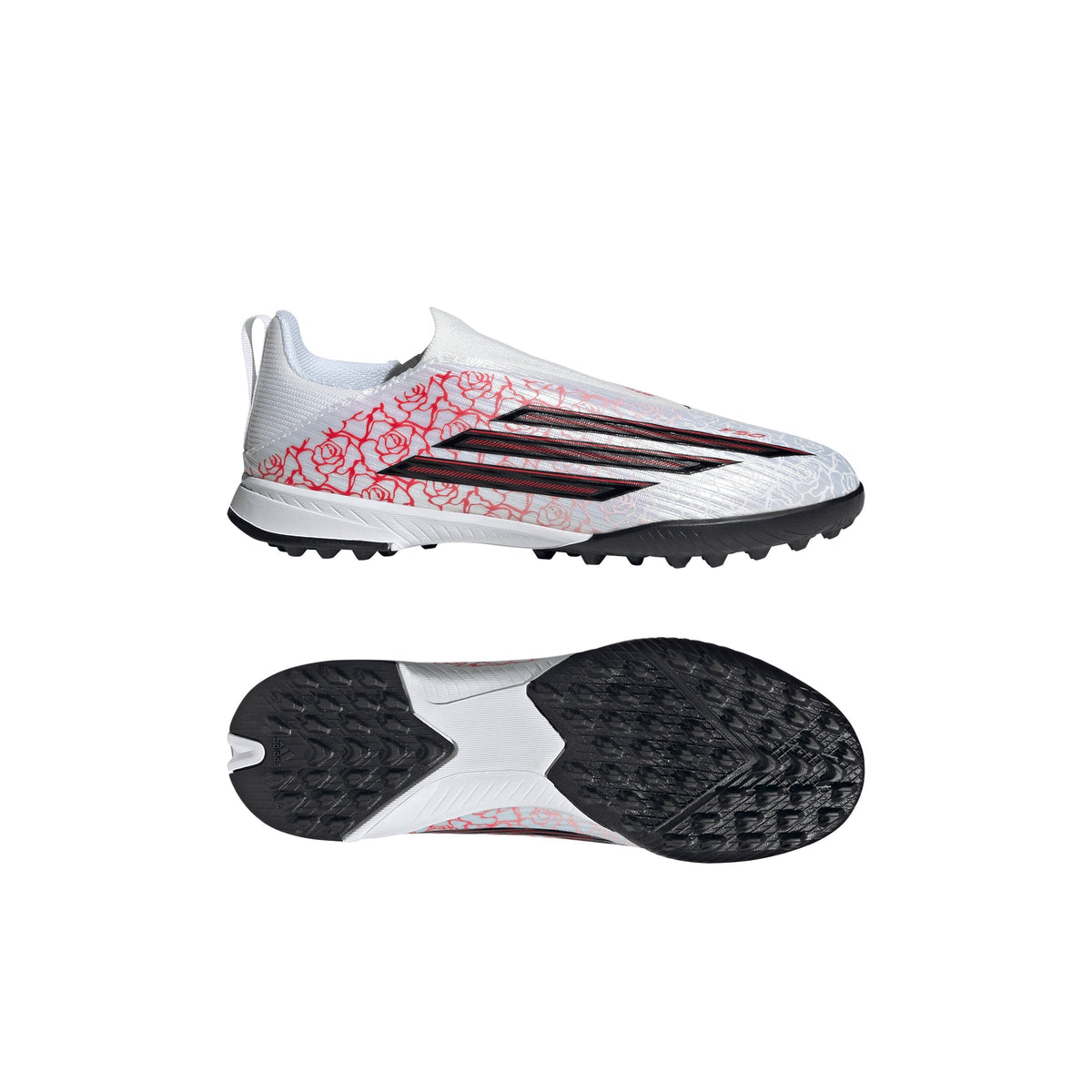 2026 New Arrival adidas F50 League Laceless TF Turf Youth Soccer Cleats - White/Black/Red wholesalehk.shop