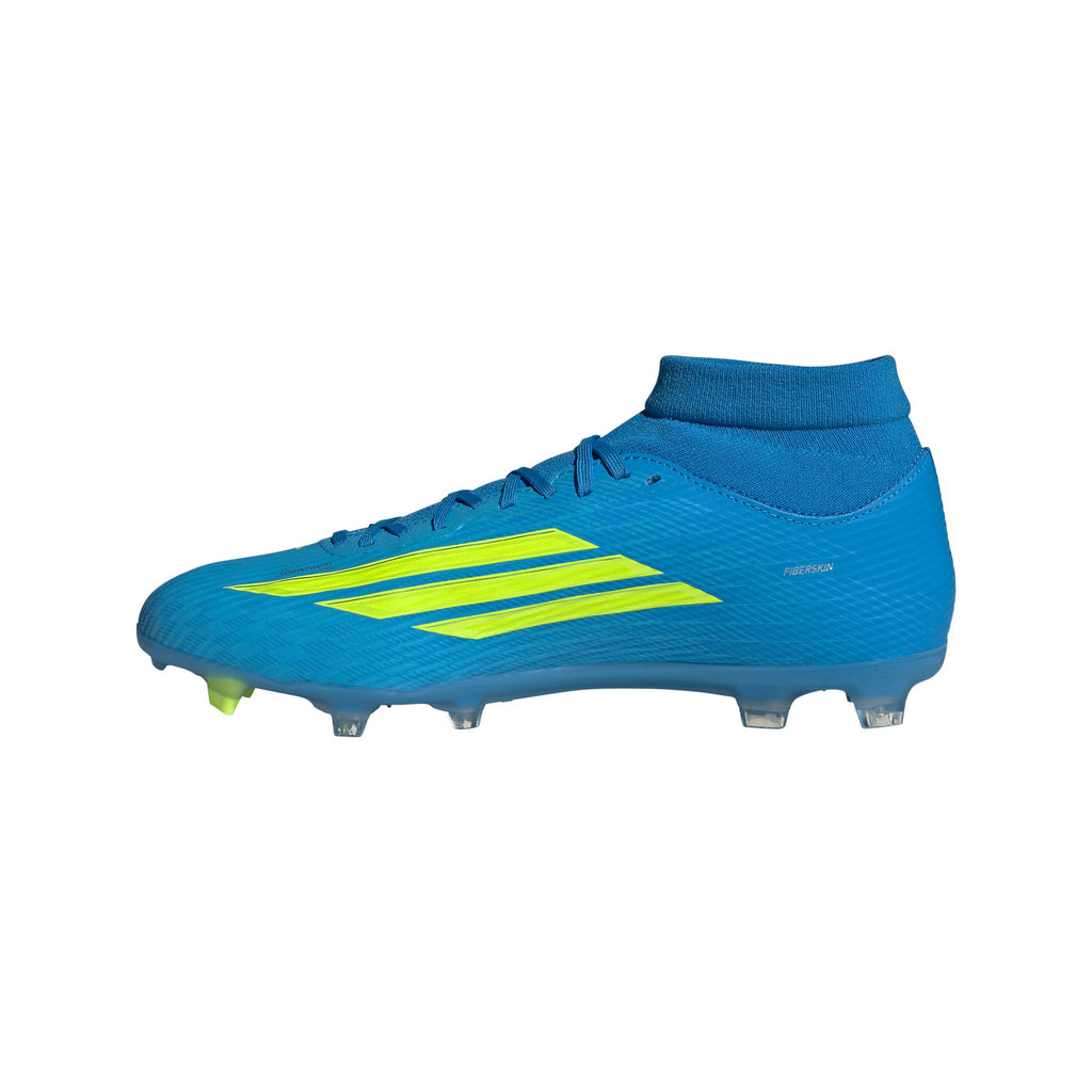 2026 New Arrival adidas F50 League Mid Cut FG/MG Firm Ground/Multi Ground Men's Soccer Cleats - Blue/Yellow/Aqua wholesalehk.shop