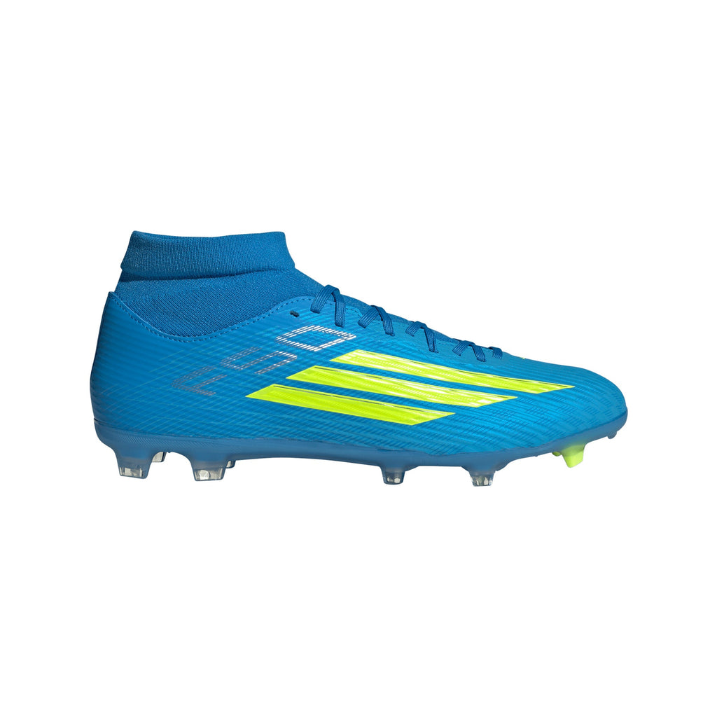 2026 New Arrival adidas F50 League Mid Cut FG/MG Firm Ground/Multi Ground Men's Soccer Cleats - Blue/Yellow/Aqua wholesalehk.shop