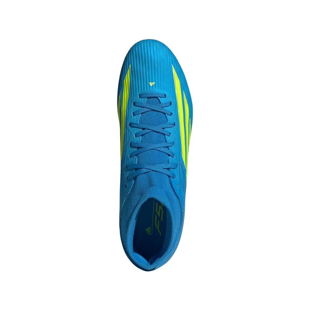 2026 New Arrival adidas F50 League Mid Cut FG/MG Firm Ground/Multi Ground Men's Soccer Cleats - Blue/Yellow/Aqua wholesalehk.shop