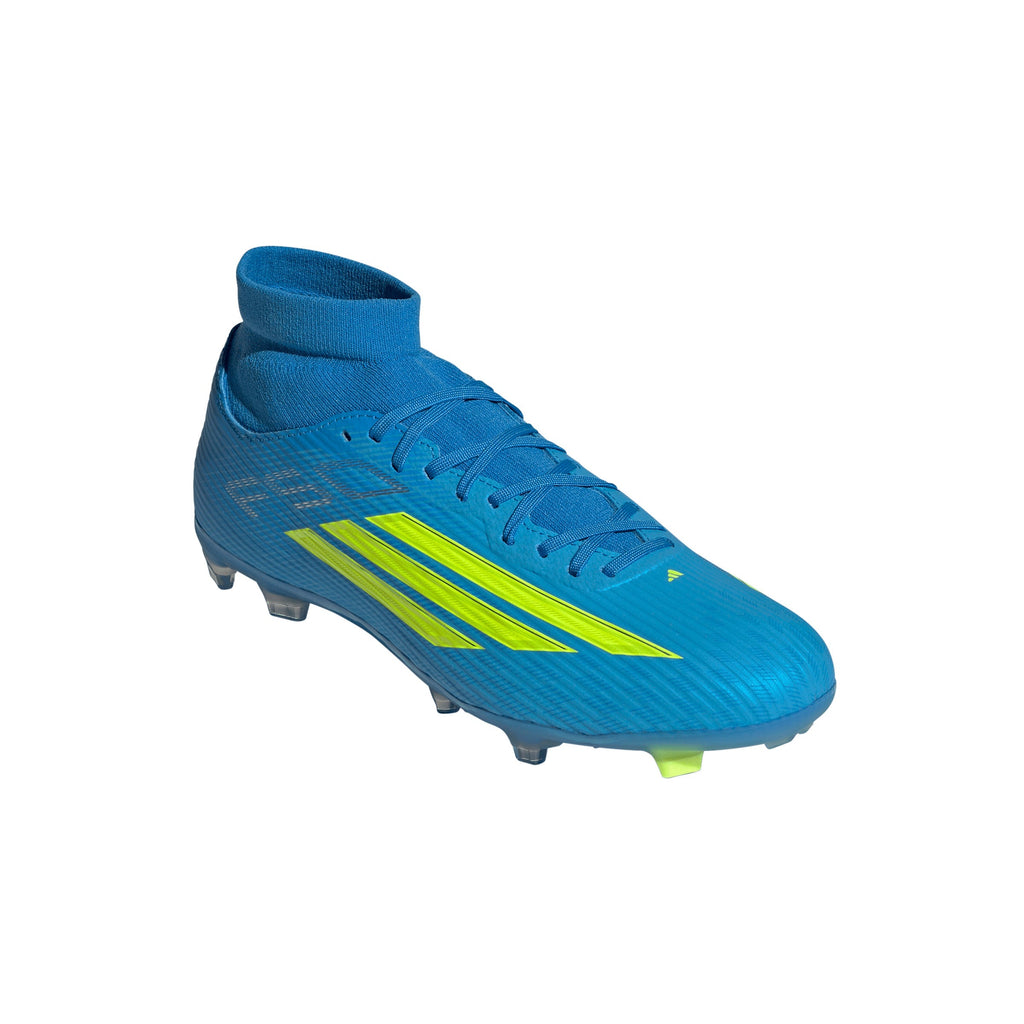 2026 New Arrival adidas F50 League Mid Cut FG/MG Firm Ground/Multi Ground Men's Soccer Cleats - Blue/Yellow/Aqua wholesalehk.shop