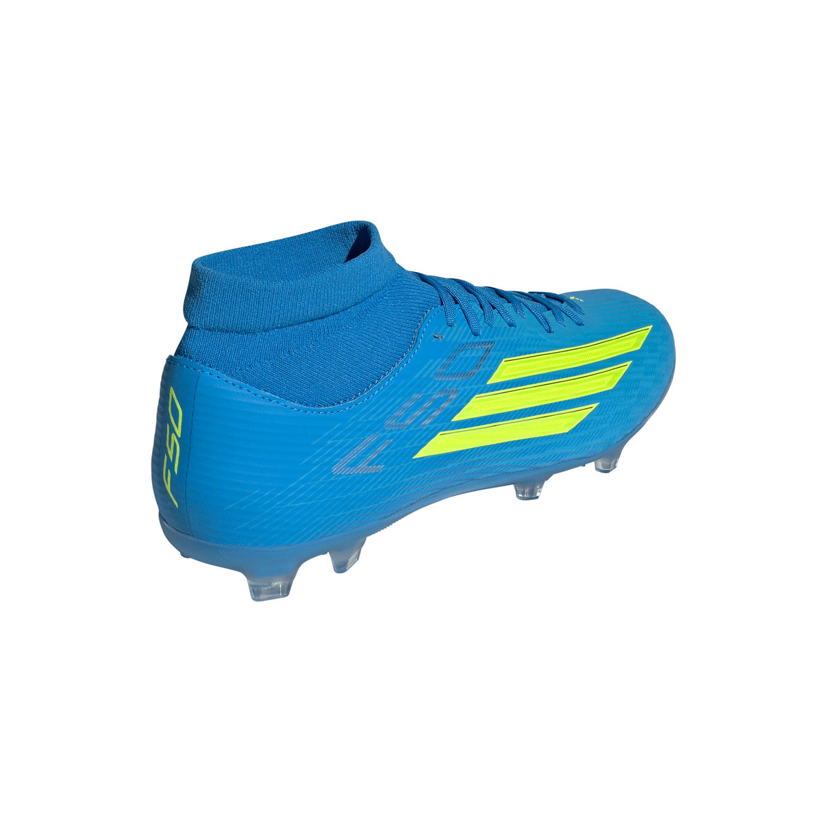 2026 New Arrival adidas F50 League Mid Cut FG/MG Firm Ground/Multi Ground Men's Soccer Cleats - Blue/Yellow/Aqua wholesalehk.shop