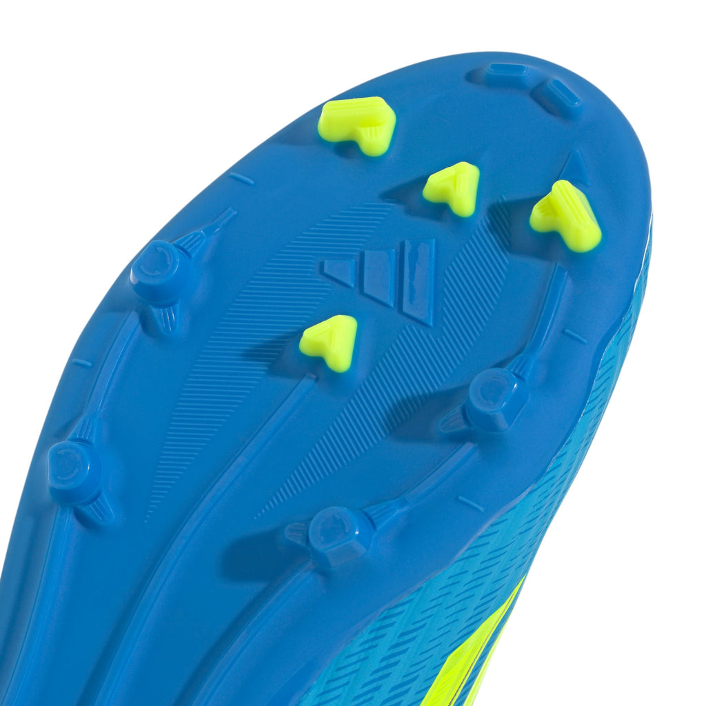 2026 New Arrival adidas F50 League Mid Cut FG/MG Firm Ground/Multi Ground Youth Soccer Cleats - Blue/Yellow/Aqua wholesalehk.shop