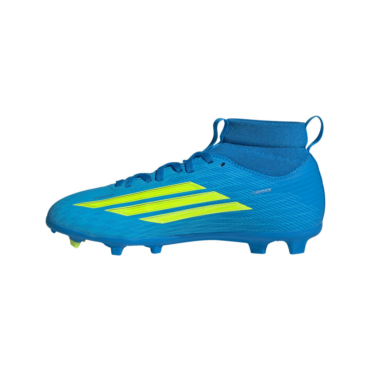 2026 New Arrival adidas F50 League Mid Cut FG/MG Firm Ground/Multi Ground Youth Soccer Cleats - Blue/Yellow/Aqua wholesalehk.shop