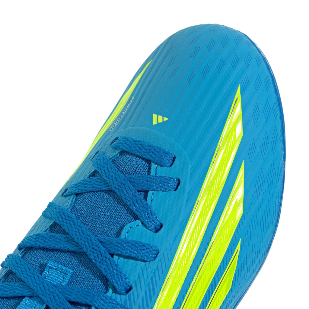 2026 New Arrival adidas F50 League Mid Cut FG/MG Firm Ground/Multi Ground Youth Soccer Cleats - Blue/Yellow/Aqua wholesalehk.shop