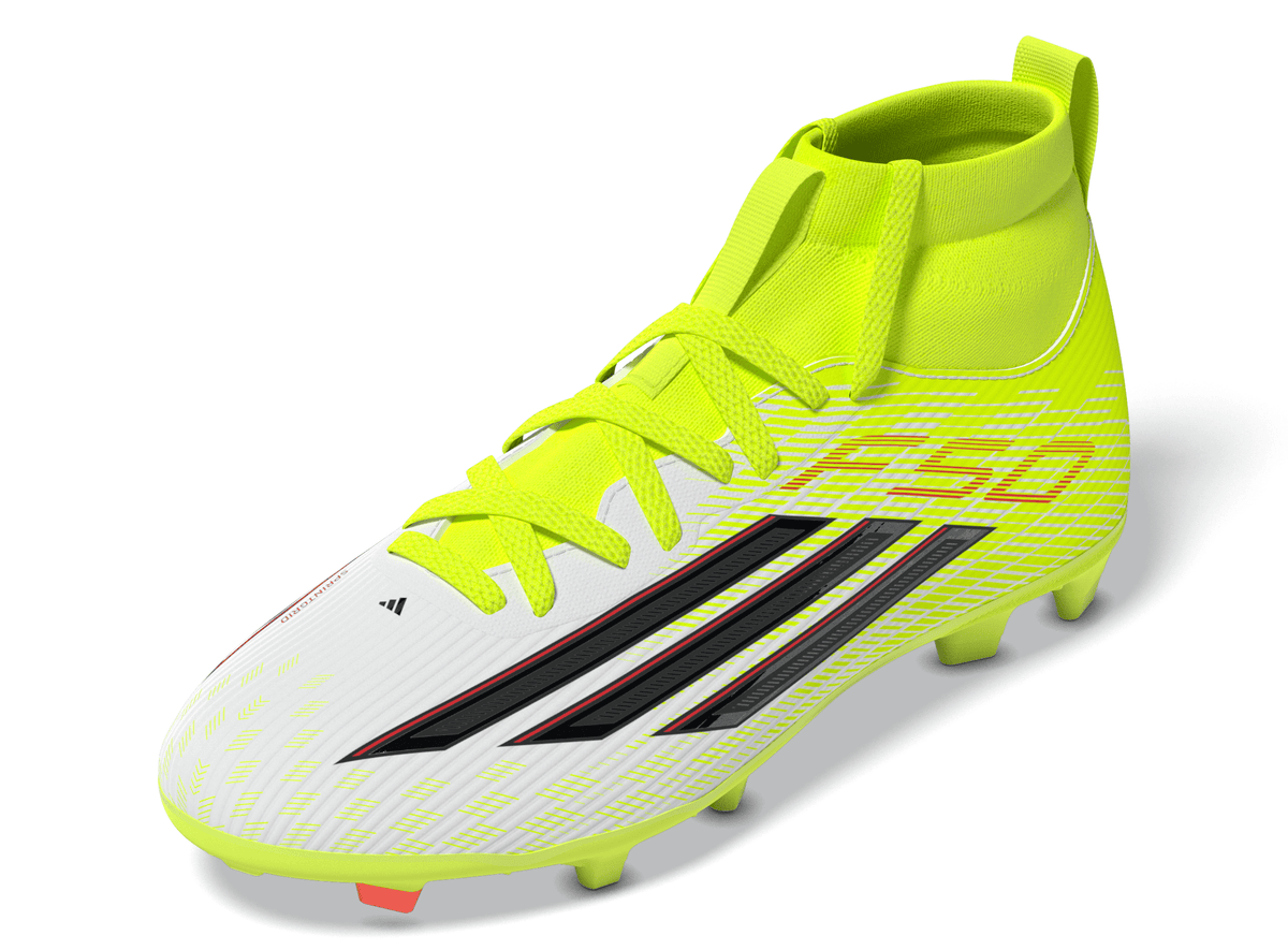 2026 New Arrival adidas F50 League Mid Cut FG/MG Firm Ground/Multi Ground Youth Soccer Cleats - Yellow/Black wholesalehk.shop