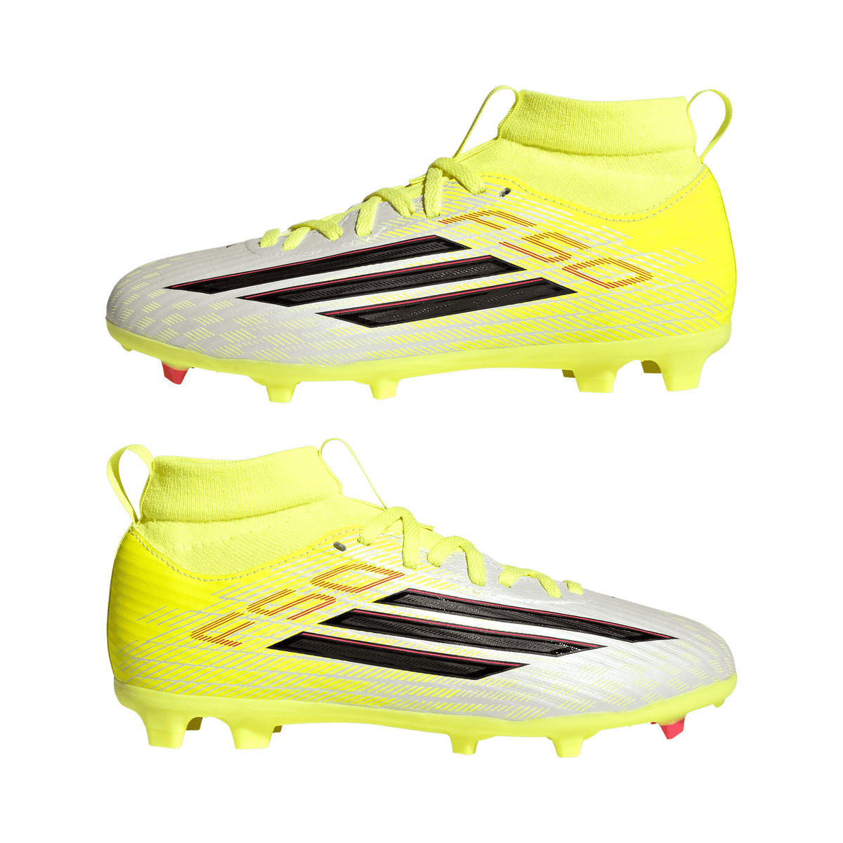 2026 New Arrival adidas F50 League Mid Cut FG/MG Firm Ground/Multi Ground Youth Soccer Cleats - Yellow/Black wholesalehk.shop