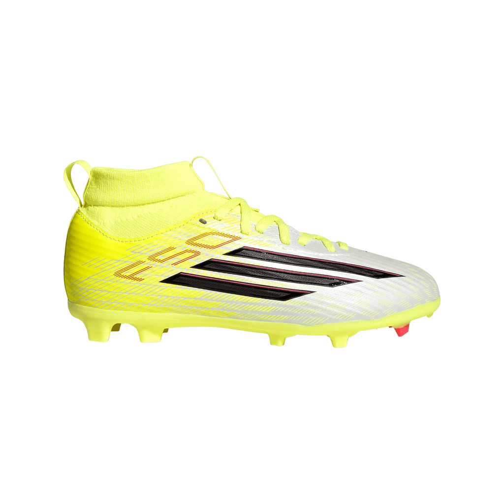 2026 New Arrival adidas F50 League Mid Cut FG/MG Firm Ground/Multi Ground Youth Soccer Cleats - Yellow/Black wholesalehk.shop