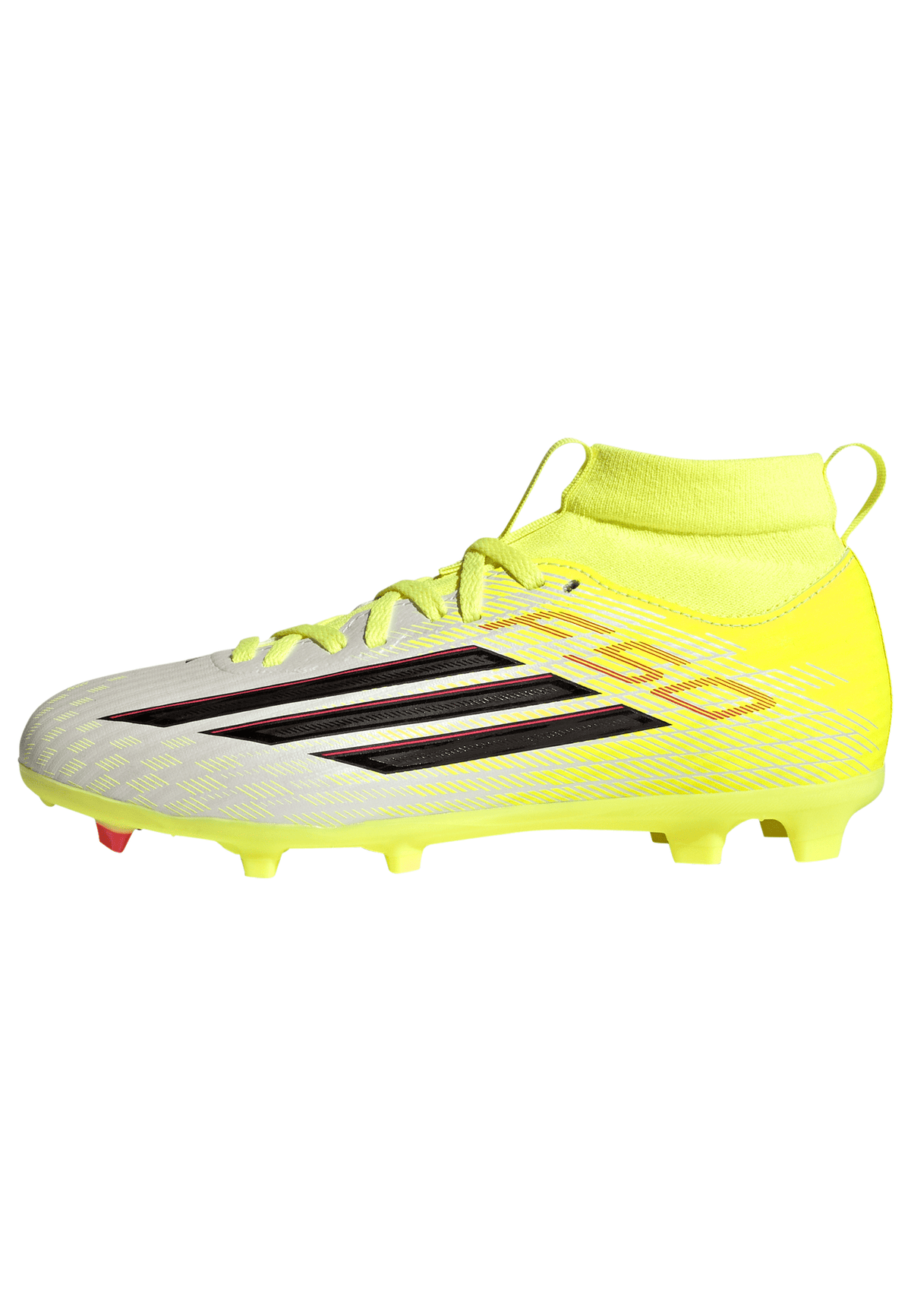 2026 New Arrival adidas F50 League Mid Cut FG/MG Firm Ground/Multi Ground Youth Soccer Cleats - Yellow/Black wholesalehk.shop