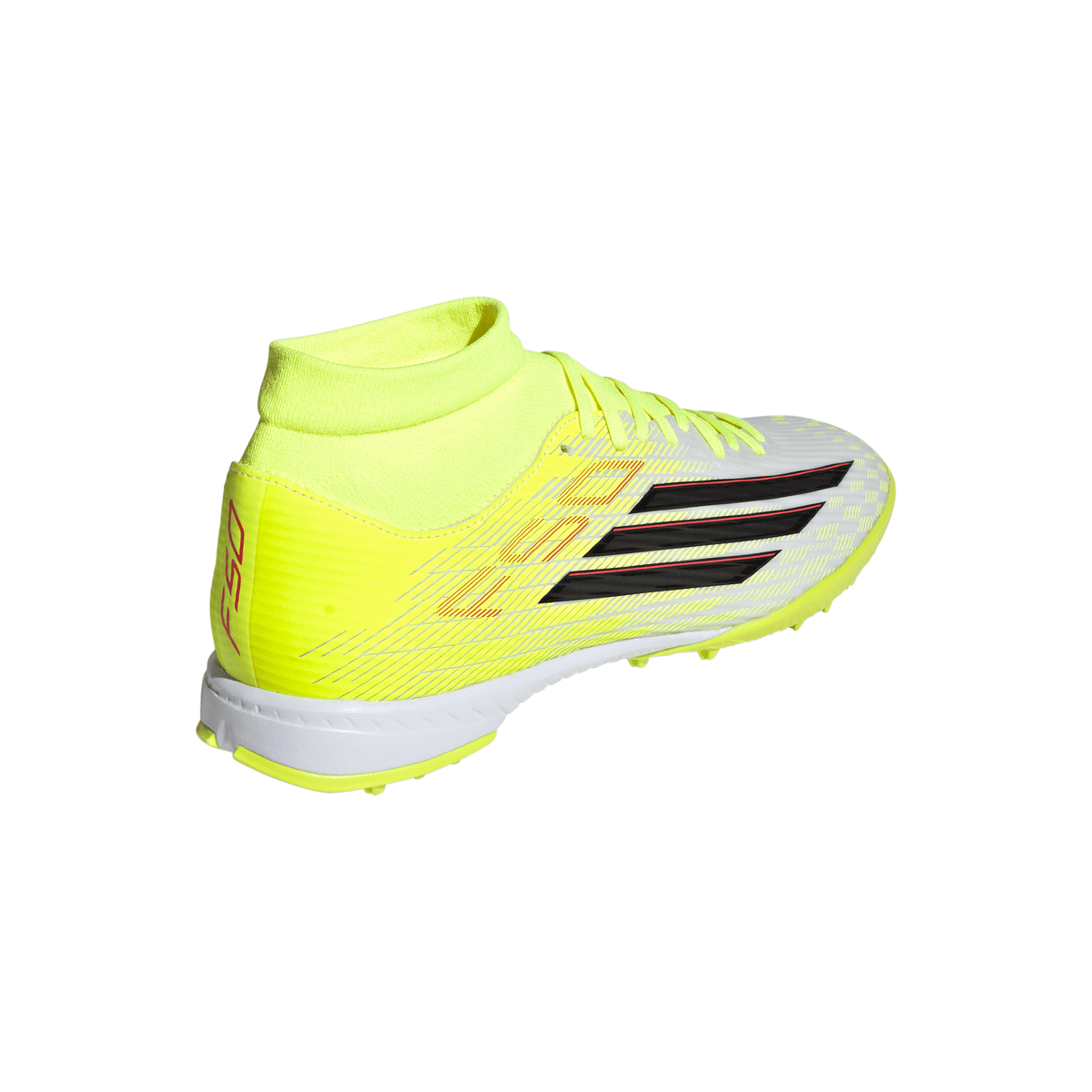 2026 New Arrival adidas F50 League Mid Cut TF Turf Men's Soccer Cleats - Yellow/Black/Red wholesalehk.shop