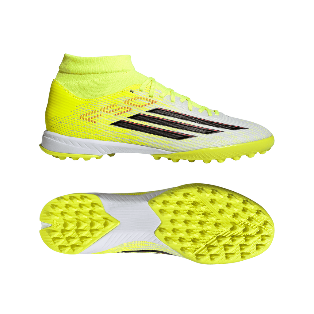 2026 New Arrival adidas F50 League Mid Cut TF Turf Men's Soccer Cleats - Yellow/Black/Red wholesalehk.shop
