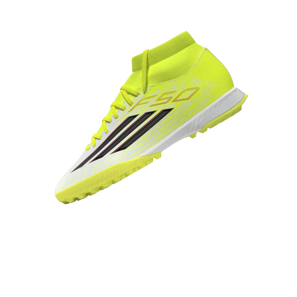 2026 New Arrival adidas F50 League Mid Cut TF Turf Men's Soccer Cleats - Yellow/Black/Red wholesalehk.shop