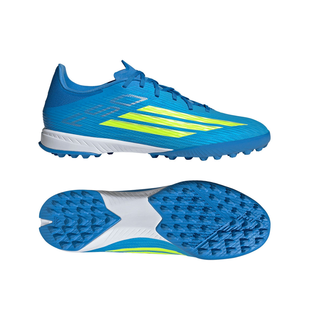 2026 New Arrival adidas F50 League TF Turf Men's Soccer Cleats - Blue/Yellow/Aqua wholesalehk.shop
