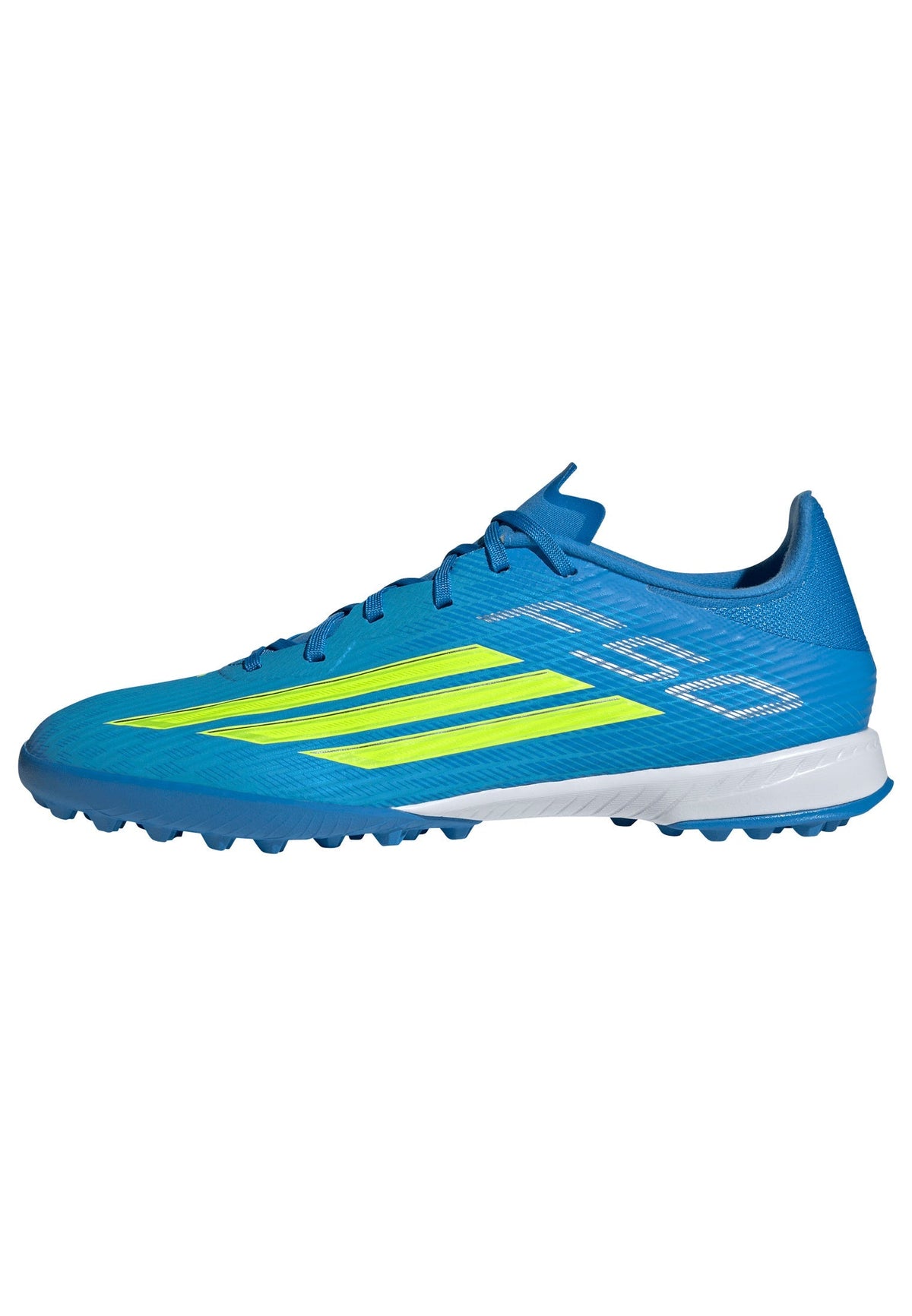 2026 New Arrival adidas F50 League TF Turf Men's Soccer Cleats - Blue/Yellow/Aqua wholesalehk.shop