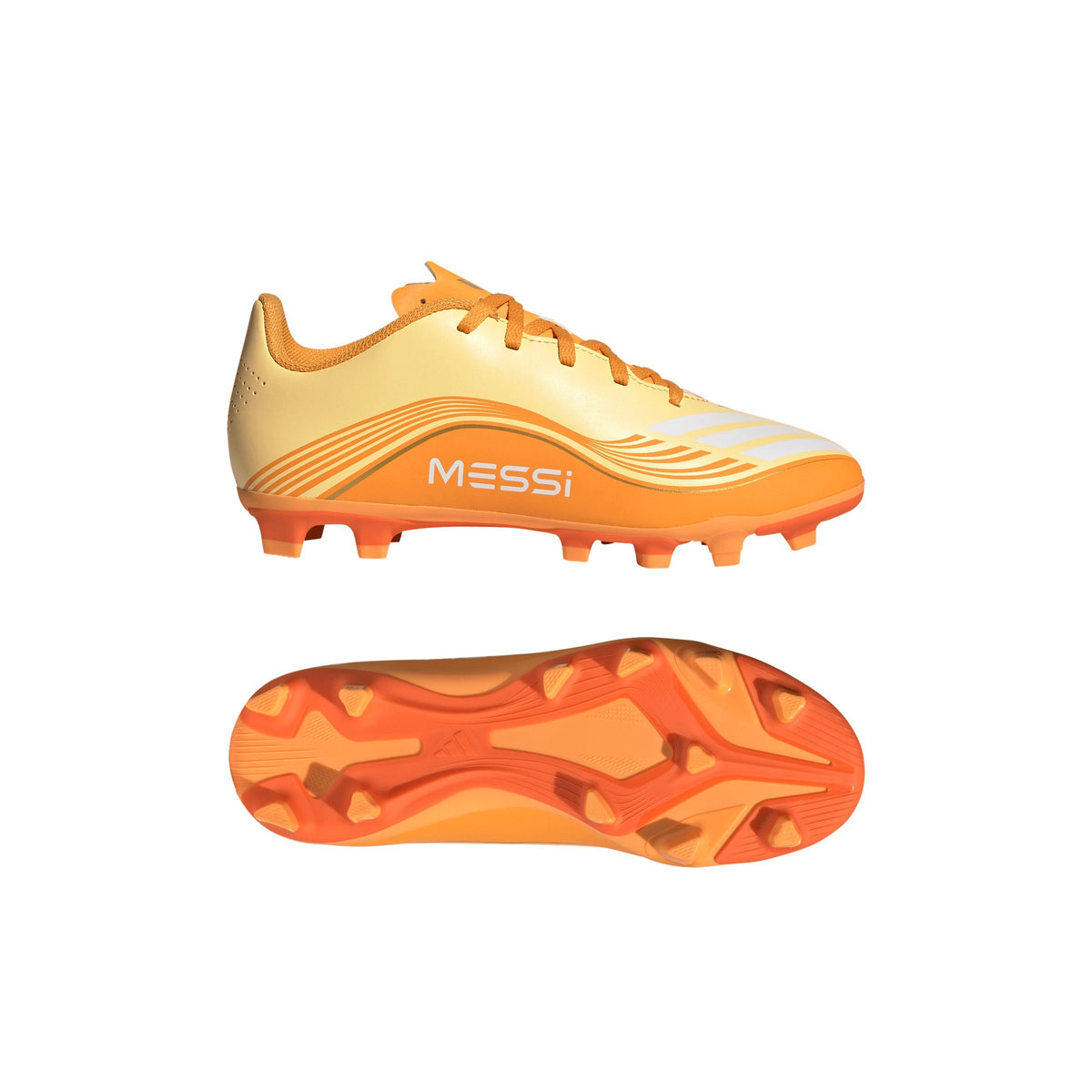 2026 New Arrival adidas F50 Messi Club FG/MG Firm Ground / Multi Ground Youth Soccer Cleats - Icta/Gold wholesalehk.shop