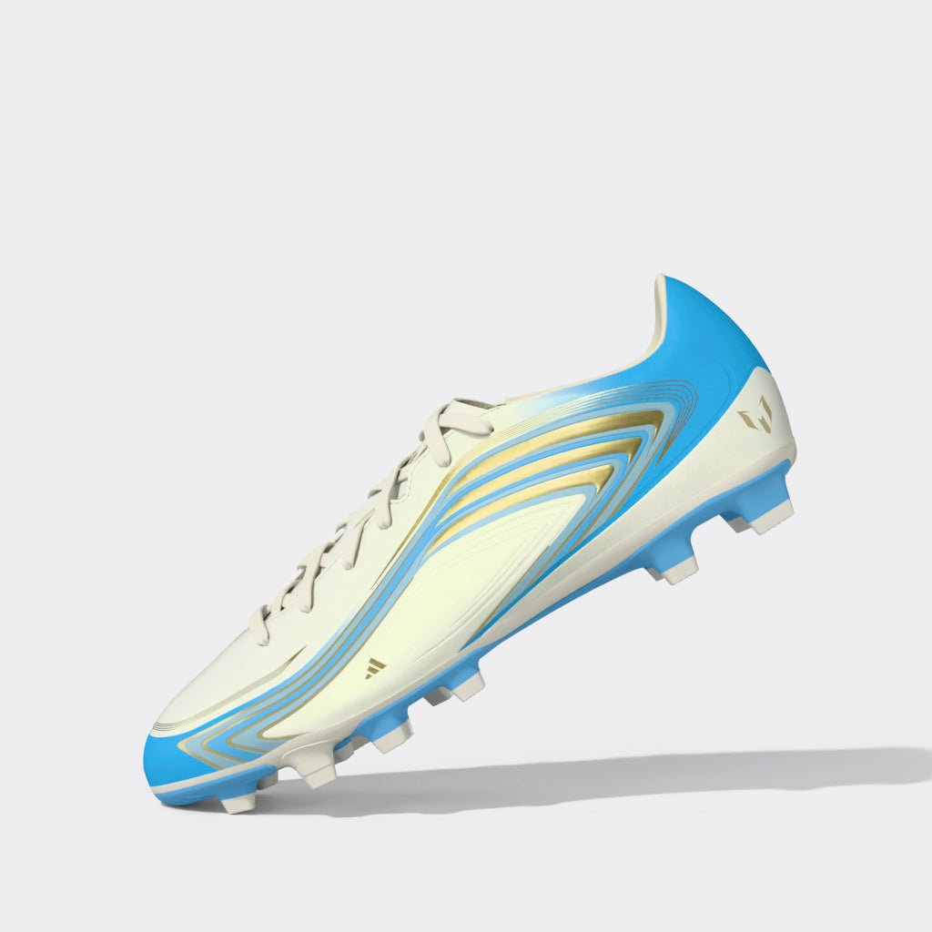 2026 New Arrival adidas F50 Messi Club FG/MG Firm Ground/Multi Ground Men's Soccer Cleats - Ivory/Blue wholesalehk.shop