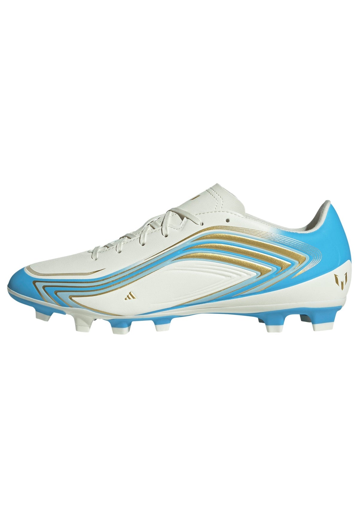 2026 New Arrival adidas F50 Messi Club FG/MG Firm Ground/Multi Ground Men's Soccer Cleats - Ivory/Blue wholesalehk.shop