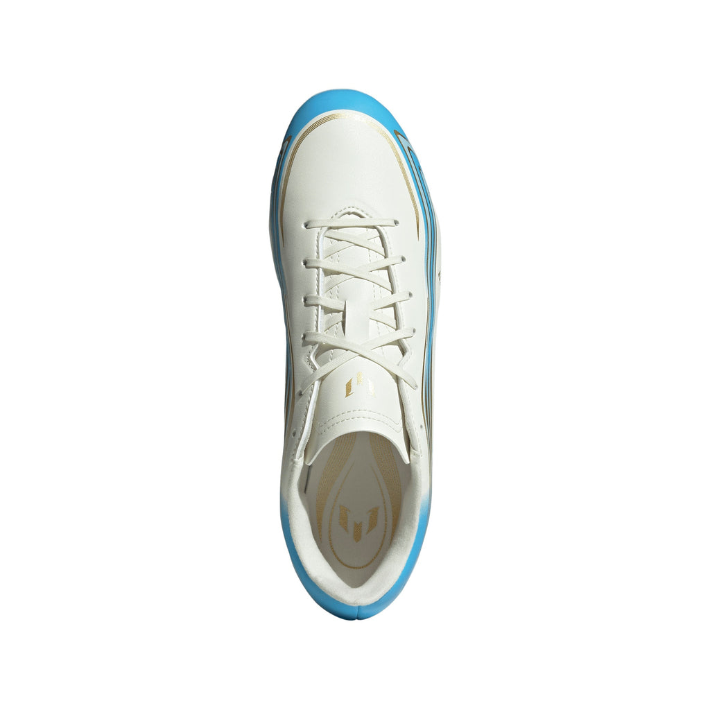 2026 New Arrival adidas F50 Messi Club FG/MG Firm Ground/Multi Ground Men's Soccer Cleats - Ivory/Blue wholesalehk.shop